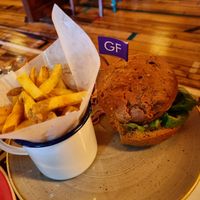 GF beyond burger. (The GF bread isn't vegan) at Lounges - Dorado Lounge in Warrington