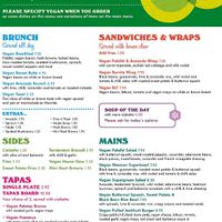 Full vegan menu. at Lounges - Dorado Lounge in Warrington