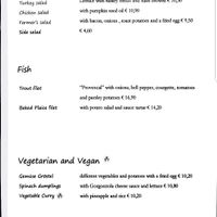 Foto from the Vegan and Vegetarian choices on the menu at Niederreiter in Maria Alm