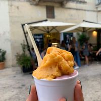 Amazing peach flavour and a special flavour made with "Aglianico" wine at I Vizi Degli Angeli in Matera