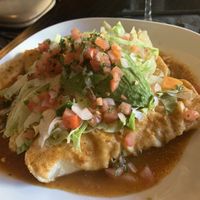 Vegan Enchiladas—nice spice!  at Lazy Hippo at The Whiskey House in San Diego