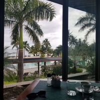 This is Fare Nui's view for breakfast. at Intercontinental Moorea in Moorea