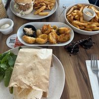 Heads up - the burger already comes with fries 😂  at Yavanna in Paddington