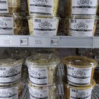 Closer look at sandwich fillers at Coven Plant Based Marketplace in Hamilton