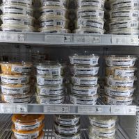 Dips and spreads made in house at Coven Plant Based Marketplace in Hamilton