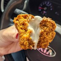 Pumpkin and cream "cheese" muffin at Coven Plant Based Marketplace in Hamilton