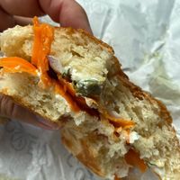 LOX sandwich.  at Coven Plant Based Marketplace in Hamilton