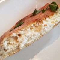 Vegan calzone at Frankie's Of Bay Ridge in Brooklyn