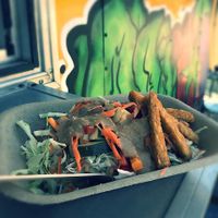 Fresh Rice Bowl; filled with veggies, choose your protein and choose your sauce!  at Round and Sharp in Westbank