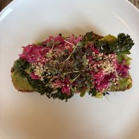 avocado toast! at Fiddlehead Fern Cafe in St Louis