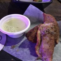 Lemongrass potstickers with a delicious sauce  at Crispy Edge in St Louis