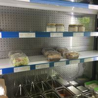 Salad bar and grab-and-go items  at Juice Cafe in Tamarindo