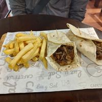 Wrap with fries at Luz y Sal in Cuenca