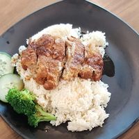 Chicken rice. $4.50. at Green Age 善提素 in West Singapore