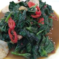 Best spicy potato leaves I ever had ! at Green Age 善提素 in West Singapore