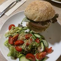 Tofu burger at Bruntons in Yokohama
