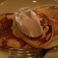 beer pancakes with soy whipped cream at Bruntons in Yokohama