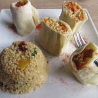 Wrap sandwich with couscous  at Bruntons in Yokohama