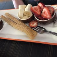 Churro with fruit  at San Churro in Ipswich