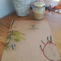 The menu cover at The Kindred Kitchen in Port Elizabeth