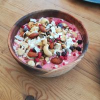 The berry smoothie bowl at The Kindred Kitchen in Port Elizabeth