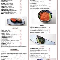 Current menu, with vegan options clearly labelled at Yan Ken Pon - La Latina in Madrid