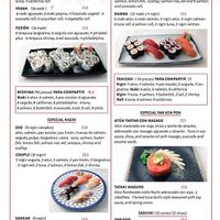 Current menu, with vegan options clearly labelled at Yan Ken Pon - La Latina in Madrid