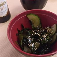 three course menu / cucumber + seaweed salad at Yan Ken Pon - La Latina in Madrid