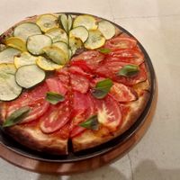 Tasty vegan pizza. You can choose 2 out of 5 toppings. at Shiro Cafe in Tokyo