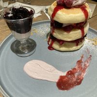 Berry pancakes   at Shiro Cafe in Tokyo