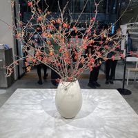 Nice flower arrangement  at Shiro Cafe in Tokyo