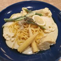 Lemon and soy pasta at Shiro Cafe in Tokyo
