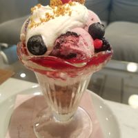berry parfait at Shiro Cafe in Tokyo