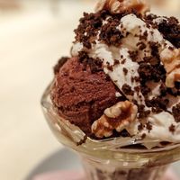 Chocolate cookie parfait at Shiro Cafe in Tokyo