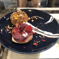 Vegan Donuts - Montblanc with Yuzu & Pink Franboise at Shiro Cafe in Tokyo