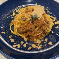Vegan spaghetti bolognese at Shiro Cafe in Tokyo