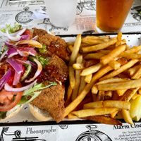“Vegan sub” with chicken tenders   at Balloons Restaurant & Night Club in Ellicottville