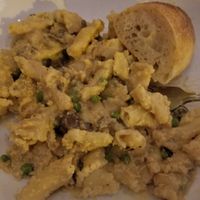 Vegan Carbonara at Pastabilities in Syracuse