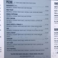 One vegan pizza option  at Surf Beach Bar in Sennen
