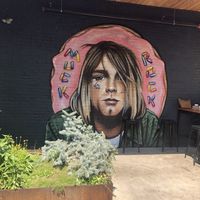 Outside seating next to Kurt  at VEERA in Missoula