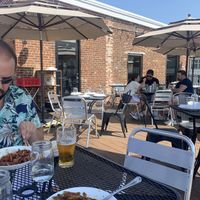 The beautiful second floor patio dining area overlooking the Hudson River.  at Sambal Thai & Malay in Irvington