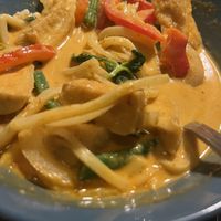 Red Curry with added tofu   at Sambal Thai & Malay in Irvington