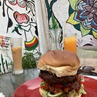 best vegan burger  I ever had  at Mad Irie in Crete