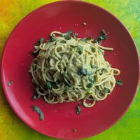 Pesto Pasta at Mad Irie in Crete