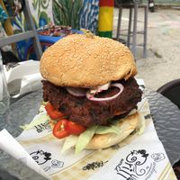 Huge and extremely tasteful burger! at Mad Irie in Crete