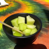 Fruits as dessert for free at Mad Irie in Crete