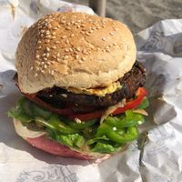 vegan burger   at Mad Irie in Crete