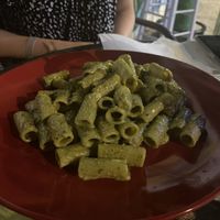 Pasta with pesto  at Mad Irie in Crete