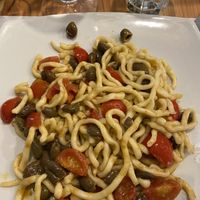 Umbrichelli pomodorini e olive taggiasche   at Oleoteca Bartolomei l'Olio Orvieto con Cucina in Orvieto