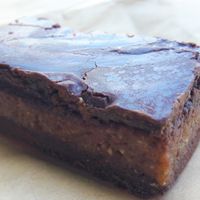Chocolate & ginger slice at Riverside Deli in Nelson